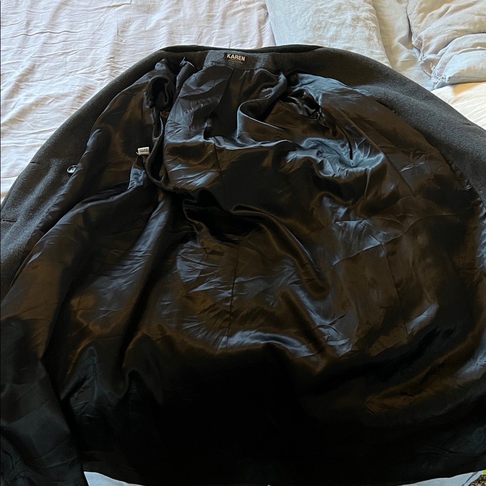Vintage WOOL dark grey coat - Picture 9 of 9